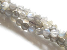 Picture of 6x6 mm, round, gemstone beads, labradorite, natural, AA-grade
