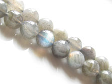 Picture of 8x8 mm, round, gemstone beads, labradorite, natural, AA-grade