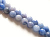 Image de 8x8 mm, perles rondes, pierres gemmes, aventurine, bleu gris, naturelle