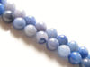 Picture of 8x8 mm, round, gemstone beads, aventurine, grey blue, natural