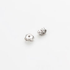 Picture of 2.5x3 mm, friction earring backs, butterfly earring nuts, sterling silver, one pair