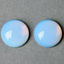 Image de 14x14 mm, rond, cabochons de pierres gemmes, opalite, quartz opale ou quartz laiteux