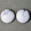 Picture of 14x14 mm, round, gemstone cabochons, howlite, white, natural