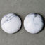 Image de 14x14 mm, rond, cabochons de pierres gemmes, howlite, blanche, naturelle