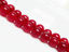 Picture of 8x8 mm, round, gemstone beads, jade, red, A-grade