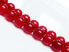 Picture of 8x8 mm, round, gemstone beads, jade, red, A-grade
