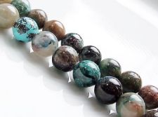 Image de 8x8 mm, perles rondes, pierres gemmes, azurite, naturelle