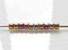 Picture of Czech cylinder seed beads, size 10, metallic, golden iris, matte, 5 grams