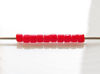 Afbeeldingen van Tsjechische cilinder rocailles, maat 10, ondoorzichtig, rood