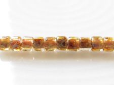 Image de Perles de rocailles cylindriques tchèques, taille 10, cristal, doublé d'argent, 5 grammes
