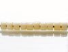 Picture of Czech cylinder seed beads, size 10, opaque, chalk white, champagne gold, luster, 5 grams