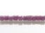 Image de Perles de rocailles cylindriques tchèques, taille 10, opaque, blanc craie, violet améthyste métallique, lustré, 5 grammes