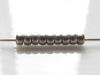 Image de Perles de rocailles tchèques, taille 8, opaque, noir de jais, argent ancien, lustré
