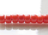 Picture of Czech seed beads, size 8, opaque, light coral orange, pearl shine