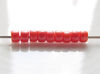 Image de Perles de rocailles tchèques, taille 8, opaque, orange corail clair, éclat nacré