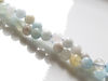 Picture of 6x6 mm, round, gemstone beads, multicolored aquamarine, natural