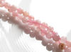 Image de 6x6 mm, perles rondes, pierres gemmes, quartz rose de Madagascar, naturel, qualité B