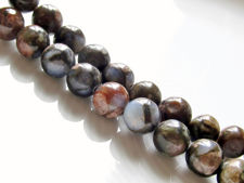Image de 8x8 mm, perles rondes, pierres gemmes, opale commune, bleue, naturelle