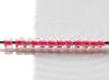 Picture of Japanese seed bead, round, size 11/0, Toho, hot pink-lined, rainbow crystal 