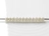Picture of Japanese seed bead, round, size 11/0, Toho, transparent, Navajo white, luster
