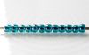 Image de Perles de rocailles japonaises, rondes, taille 11/0, Toho, transparent, bleu turquoise zircon, lustré