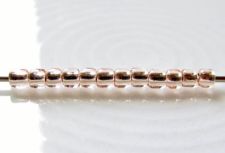 Image de Perles de rocailles japonaises, rondes, taille 11/0, Toho, doublé d'argent, cristal Rosaline