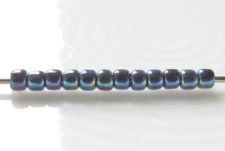 Image de Perles de rocailles japonaises, rondes, taille 11/0, Toho, métallique, bleu cosmos ou bleu iris