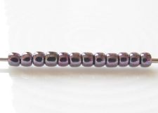 Image de Perles de rocailles japonaises, rondes, taille 11/0, Toho, bronze à canon opaque, iris améthyste métallique