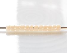 Afbeeldingen van Cilinder kralen, maat 11/0, Treasure, ondoorzichtig, crème-wit beige, glanzend, 5 gram