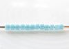 Picture of Cylinder beads, size 11/0, Treasure, opaque, sky blue, luster, 5 grams