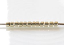 Picture of Cylinder beads, size 11/0, Treasure, galvanized, golden aluminum, PermaFinish, 5 grams